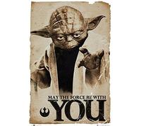Poster Star Wars Yoda May the Force be with You (61cm x 91,5cm) + un poster surprise en cadeau!
