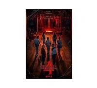 Poster Stranger & Things Saison 4 Couverture du film rétro Art déco Poster sur toile Décoration de chambre à coucher Paysage sportif Décoration de bureau Cadeau sans cadre 30 x 45 cm