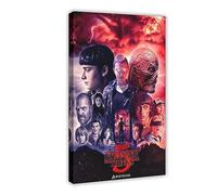 Poster Stranger & Things Saison 5 Couverture du film rétro Art déco Poster sur toile Décoration de chambre à coucher Paysage sportif Décoration de bureau Chambre Cadeau Style cadre 30 x 45 cm