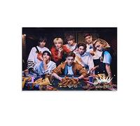 Poster Stray Kids SKZ - Kpop Stray Kids - Tous les membres de tous les groupes - Peinture décorative sur toile - Décoration murale pour la maison, la chambre à coucher - 30 x 45 cm