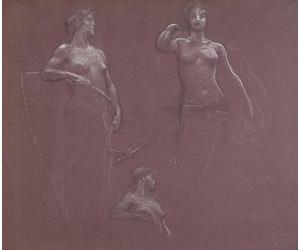 Poster Studies for Ceres and Juno in 'Prospero Summoning Nymphs and Deities' par Herbert James Draper (61 x 91,4 cm)