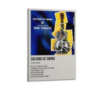 Poster Sultans of Swing par Dire Straits - Décoration murale esthétique - Pour salon, chambre à coucher - 40 x 60 cm - Style cadre