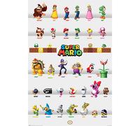 Nintendo Affiche SUPER MARIO Character Parade – 91 x 61 cm