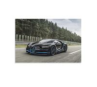 Poster Supercar Bugatti Chiron Super Sports Car Poster Peinture décorative sur toile Poster mural et image d'art Impression moderne pour chambre à coucher familiale 30 x 45 cm
