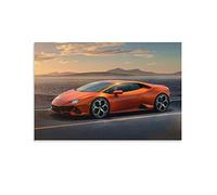 Poster Supercar Lamborghini Huracan Evo - Peinture décorative sur toile - Poster mural et art - Impression moderne pour chambre à coucher familiale (50 x 75 cm)