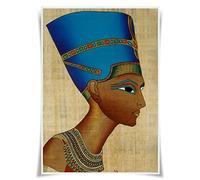Poster sur tissu imprimé portrait des 99 grands rois, reines et dirigeants du monde (néfertiti)