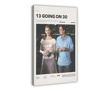 Poster sur toile « 13 Going on 30 » - Décoration pour chambre à coucher, bureau, chambre - Cadeau - 30 x 45 cm