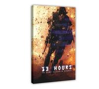 Poster sur toile « 13 Hours The Secret Soldiers of Benghazi » - Décoration murale pour salon, chambre à coucher - 20 x 30 cm