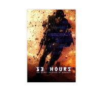 Poster sur toile « 13 Hours The Secret Soldiers of Benghazi » - Décoration murale pour salon, chambre à coucher - 50 x 75 cm