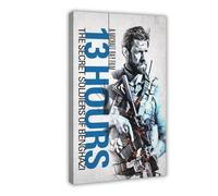 Poster sur toile « 13 Hours The Secret Soldiers of Benghazi » - Décoration pour chambre à coucher, bureau, chambre - Cadeau - 60 x 90 cm