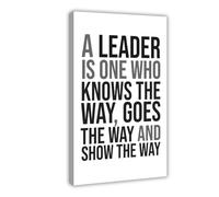 Poster sur toile « A True Leader » - Décoration murale pour salon, chambre à coucher - Cadre : 40 x 60 cm