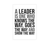 Poster sur toile « A True Leader » - Décoration murale pour salon, chambre à coucher - Sans cadre : 50 x 75 cm