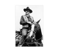 Poster sur toile acteur John Wayne - Décoration de chambre à coucher - Paysage sportif - Décoration de bureau - Cadeau sans cadre - 40 x 60 cm