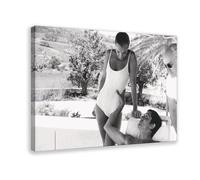Poster sur toile Acteur Romy Schneider 24 - Décoration de chambre à coucher - Paysage sportif - Décoration de bureau - Cadeau, 30 x 45 cm