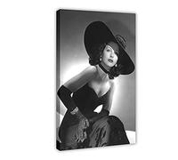 Poster sur toile Actor Hedy Lamarr 37 pour décoration de chambre à coucher, de sport, de bureau, de chambre, de décoration, cadre cadeau : 30 x 45 cm