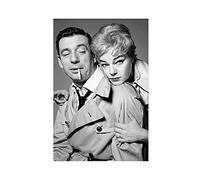 Poster sur toile Actor Yves Montand 5 - Décoration de chambre à coucher, de sport, de paysage, de bureau, sans cadre : 30 x 45 cm