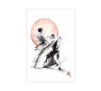 Poster sur toile Aikido Techniques - Décoration murale pour salon, chambre à coucher - Sans cadre - 30 x 45 cm