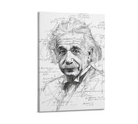 Poster sur toile Albert Physicist Einstein 2 - Décoration pour chambre à coucher, bureau, chambre - Cadeau - 20 x 30 cm