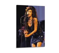 Poster sur toile Amy Singer Winehouse 11 - Décoration pour chambre à coucher, bureau, chambre - Cadeau - 40 x 60 cm