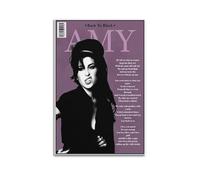 Poster sur toile Amy Singer Winehouse 7 - Décoration pour chambre à coucher, bureau, chambre - Cadeau - 30 x 45 cm