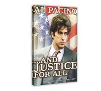 Poster sur toile « And Justice for All » - Décoration pour chambre à coucher, bureau, chambre - Cadeau 30 x 45 cm