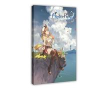 Poster sur toile Anime Atelier Ryza: Ever Darkness & The Secret Hideout - Décoration de chambre à coucher, bureau, cadeau (50 x 75 cm)