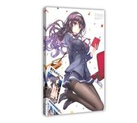 Poster sur toile Anime Saekano : How to Raise A Boring Girlfriend - Décoration pour chambre à coucher, bureau, chambre - 40 x 60 cm