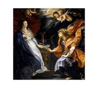 Poster sur toile Annunciation Peter Paul Rubens - Décoration murale moderne pour chambre à coucher - Sans cadre - 70 x 70 cm