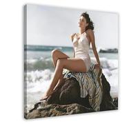 Poster sur toile Ava Gardner - Décoration murale pour salon, chambre à coucher - 30 x 30 cm
