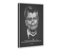 Poster sur toile avec citation de motivation Stephen King - Décoration pour chambre à coucher, bureau, chambre, cadeau (60 x 90 cm)