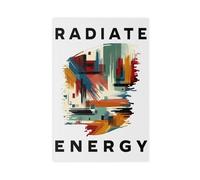 Poster sur toile avec citations inspirantes sur l'énergie des radiations, décoration murale pour salon, chambre à coucher, 30 x 45 cm