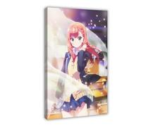 Poster sur toile avec dessin animé The Dreaming Boy Is A Réaliste - Décoration de chambre à coucher, bureau, chambre - Cadeau - 50 x 75 cm