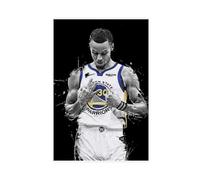 Poster sur toile avec inscription « Basketball The Greatest Shooter in History Stephen Curry » - Décoration murale pour salon, chambre à coucher - Style sans cadre - 40 x 60 cm