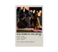 Poster sur toile avec inscription « Movie To All The Boys P.S. I Still Love You » - 40 x 60 cm