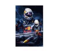 Poster sur toile avec inscription « World Formula 1 Driver Max Verstappen » - Décoration pour chambre à coucher, bureau, chambre - Sans cadre - 60 x 90 cm