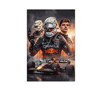 Poster sur toile avec inscription « World Formula 1 Driver Max Verstappen » pour décoration de chambre à coucher, bureau, chambre, cadeau, sans cadre, 40 x 60 cm
