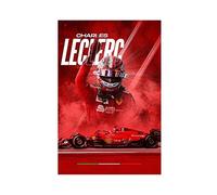 Poster sur toile avec pilote de Formule 1 du monde Charles Leclerc - Décoration de chambre à coucher, de sport, de bureau, de chambre - Cadeau sans cadre - 30 x 45 cm
