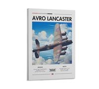 Poster sur toile Aviation Art Avro Lancaster 1 - Décoration murale moderne - 40 x 60 cm