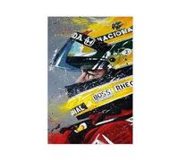 Poster sur toile Ayrton Senna Legendary F1 avec pilote de course sans cadre 40 x 60 cm
