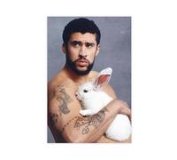 Poster sur toile Bad Bunny Hip Hop pour décoration de chambre à coucher, 20 x 30 cm