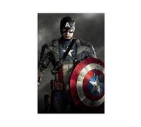 Poster sur toile Captain America Steve Rogers Chris Evans pour décoration de chambre à coucher, bureau, chambre, cadeau 40 x 60 cm