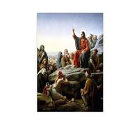 Poster sur toile Carl Bloch Sermon on the Mount 1877 - Décoration murale moderne pour chambre à coucher - Sans cadre - 30 x 45 cm