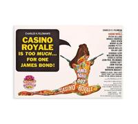 Poster sur toile Casino Royale (1967) pour décoration de chambre à coucher, bureau, cadeau (50 x 75 cm)
