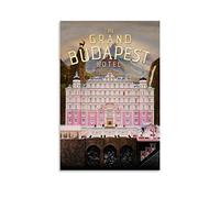 Poster sur toile classique et populaire Le Grand Budapest Hotel Movie Poster d'art mural moderne pour chambre à coucher 50 x 75 cm