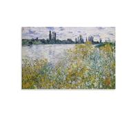 Poster sur toile Claude Monet - Isle of Flowers on Siene near Vetheuil - Art mural décoratif pour chambre à coucher - 50 x 75 cm