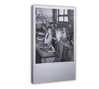 Poster sur toile « Close to the Right Answer » de Robert Doisneau - Décoration pour chambre à coucher, bureau, chambre - Cadeau - 20 x 30 cm