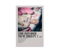 Poster sur toile « Come Over When You're Sober » - Décoration murale pour la maison, la chambre à coucher, l'esthétique, le salon - Peinture murale solide - Style sans cadre - 30 x 45 cm