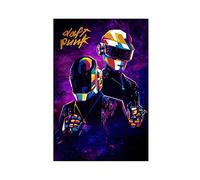 Poster sur toile Daft Punk 13 - Décoration de chambre à coucher, de sport, de bureau, de salle - 50 × 75 cm - Sans cadre