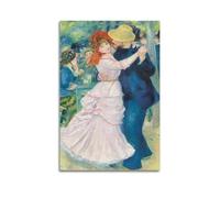 Poster sur toile Dance at Bougival par Pierre Auguste Renoir - Décoration murale d'intérieur moderne - 30 x 45 cm