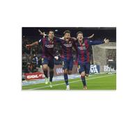 Poster sur toile de football MSN Neymar LionelMessi Suarez - Décoration murale pour chambre à coucher, salle de bain - 30 x 45 cm